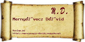 Mernyávecz Dávid névjegykártya